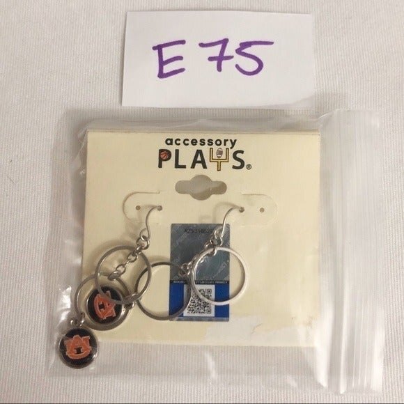 Accessory Plays Auburn Tigers Pierced Dangle Earrings NOC - Picture 4 of 5